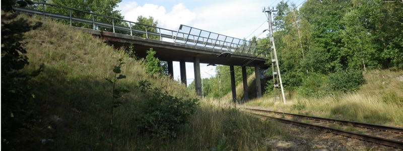 Ett av många brounderhållsarbeten som  Trafikverket utför sker nu i Flen. Foto: Trafikverket