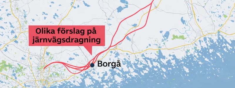 Itärata (Östra banan) är ett planerat järnvägsprojekt som ska förbättra förbindelserna mellan Helsingfors och östra Finland. Projektet omfattar en ny sträckning från huvudstadsregionen via Borgå till Kouvola och anslutningar till befintliga järnvägar mot Kuopio och Joensuu. Målet är att förkorta restiderna och stärka regionernas ekonomiska integration. Illustration, ej fotografi – AI-genererat innehåll, copyright, Conventus.