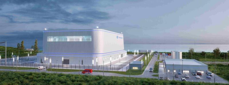 Framtidens kärnkraft GE Hitachis illustration av BWRX-300 Small Modular Reactor (SMR) ses av många som en modell för hur framtidens kärnkraftverk kommer att utformas. 
Foto: GE Hitachi
