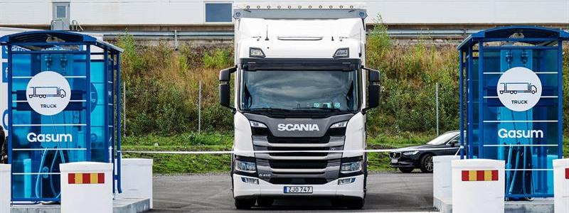 Gasum och Scania utvidgar biogasinfrastrukturen med ny tankstation i Södertälje Foto: Scandia