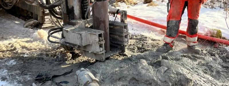 Inför bygget av den nya dragningen av Ostkustbanan måste grundvattnet provpumpas i närliggande terräng. Foto: Trafikverket