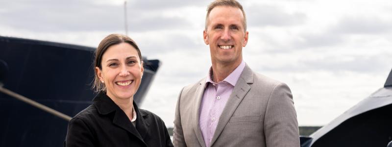 Jenny Marin och Anders Dahl. Foto: Luleå Hamn AB