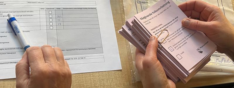 Efter en slutgiltig rösträkning i folkomröstningen står resultatet fast Foto: Piteå-kommun