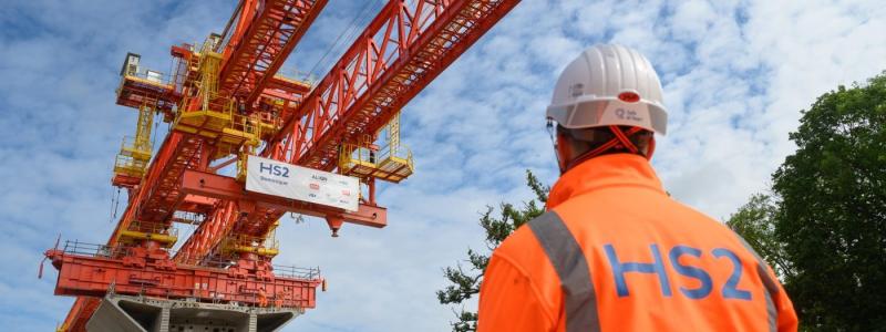 Här byggs Storbritanniens första höghastighetssträcka HS2. Foto: HS2
