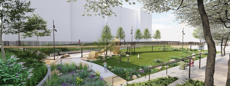Hydrodromen. Visionsbild: Radar Arkitektur & Planering