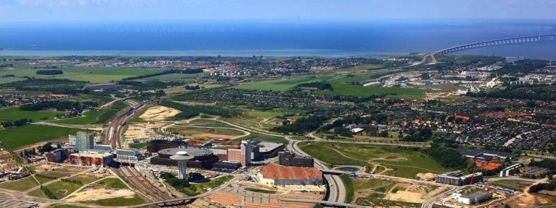 Danska Hyllie med Öresundsbron i bakgrunden. Foto: Greater Copenhagen