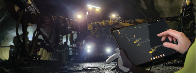 Den digitala lösningen är utvecklad för att förbättra effektiviteten och säkerheten vid tunnelbyggen. Foto: Epiroc