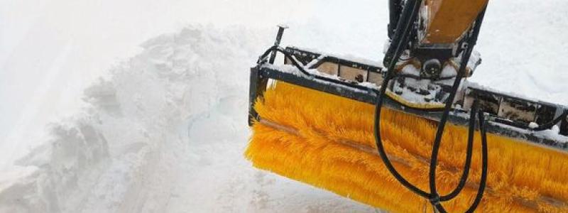 Snöröjning efter Ingunn på det urspårningsdrabbade området på Malmbanan Foto: BDX