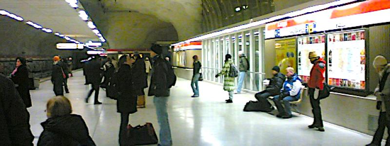 Kampens tunnelbanestation i Helsingfors metro. Foto: Wikipedia Common, kredit: Skorpion87