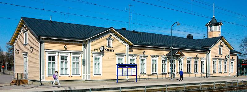 Järnvägsstationen i finländska Kerava. Foto: Järnvägsbolaget VR