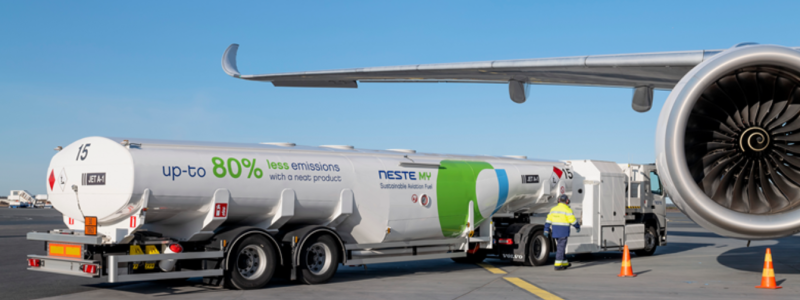 Neste levererar förnybart flygbränsle till Air France-KLM Group. Foto: Neste