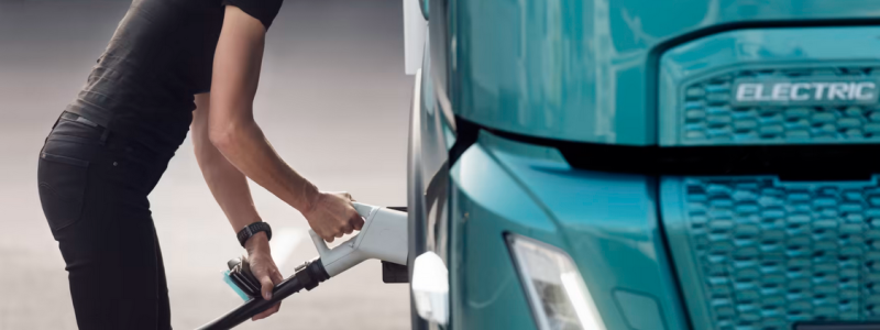 Energimyndigheten har beviljat Umeå Energi investeringsstöd för snabbladdare för tunga fordon. Foto: Volvo Lastvagnar