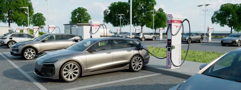 Megawatt-laddningssystemet Alpitronic HYC1000. Foto: IONITY