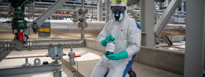 Metanolproduktion vid European Energys anläggning i Kassø, Danmark.