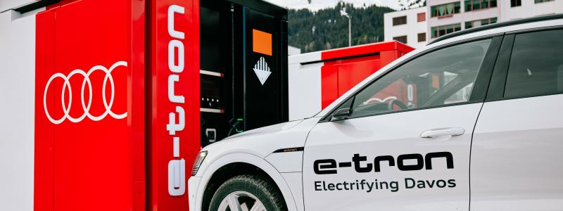 Mobil laddstation planeras i Sveg under sportlovet. Foto: Audi