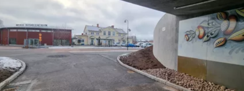 Trafikverket har byggt dubbla körfält på E45 mellan Noretbron och den nya cirkulationsplatsen vid Resecentrum i Mora. Foto: Trafikverket