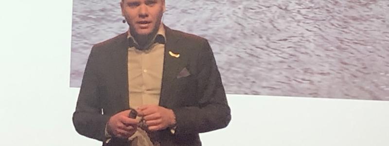 Nils Paul, ansvarig för infrastrukturfrågor vid Svenskt Näringsliv medverkade på Järnvägsforum Norr i Luleå. Foto Anders Carlsson