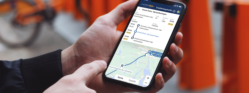 Nobina har idag trafik i Västernorrland och Norrbotten, och under 2026 även i Västerbottens län. Foto: Nobina