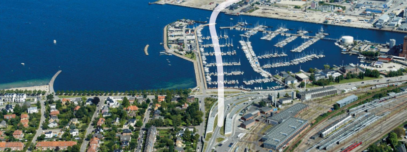 Nordhavnstunneln blir 1,4 kilometer lång. Foto: Vejdirektoratet