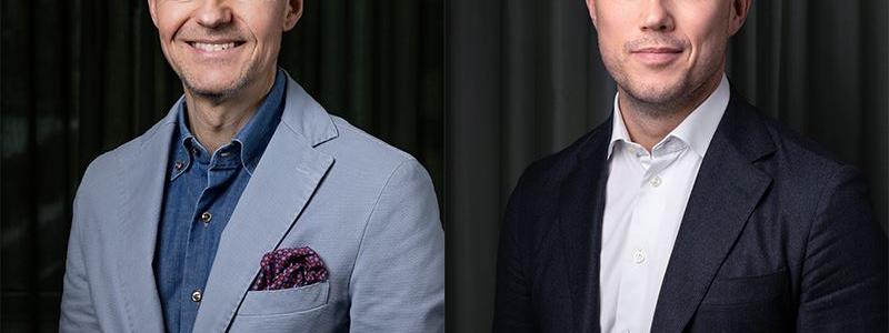 Fredrik Almén, koncernchef på Nordlo och Patrice Jabet, partner på FSN Capital Partners.