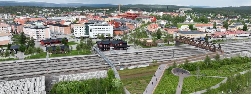 Drönarvy sociodukt Gällivare. Foto: Norconsult