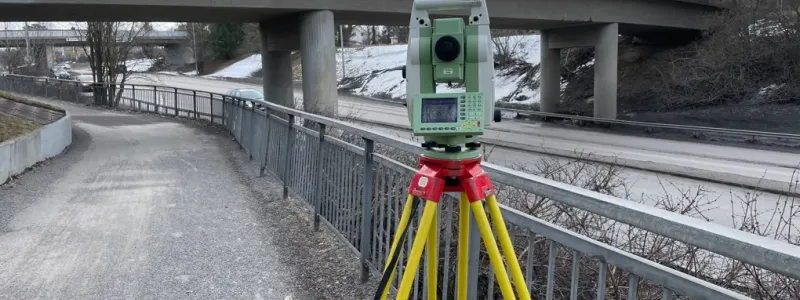 Millimeterprecision när Norrbotniabanan förbereds i Sävar. Foto; Trafikverket