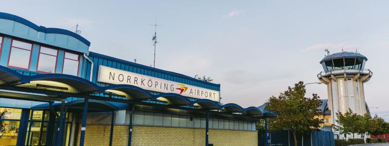 Norrköpings Airport ställer lokaler och testområdet till Skygaards förfogande i och med etableringen på flygplatsen. Foto: Norrköping Airport