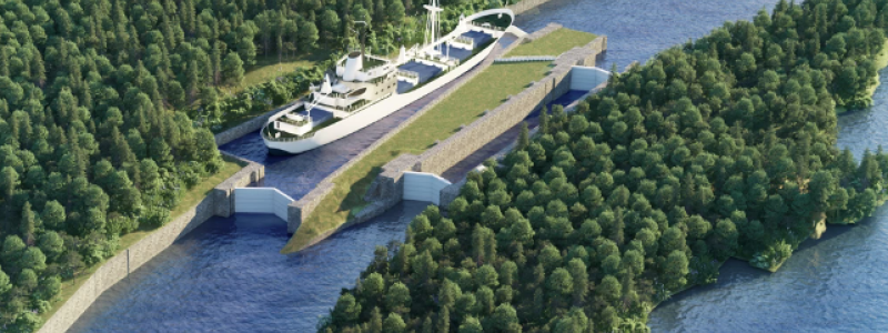 Nya slussar i Trollhätte kanal. Bild: Trafikverket