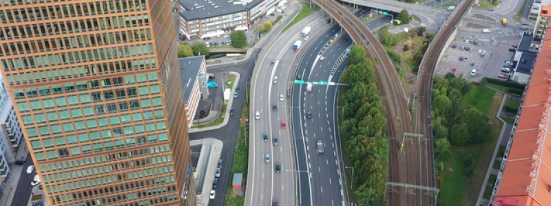 Olskroksmotets korsning i Göteborg. Foto: WSP Trafik/Wikimedia Commons