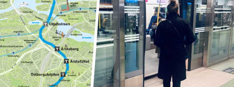 Så här ser plattformsdörrarna ut på pendeltågstationen Stockholm Odenplan. Foto: Region Stockholm