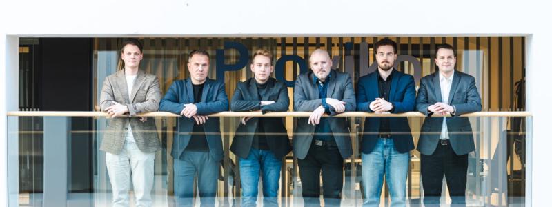 Proviko ansluter sig till XPartners-koncernen. På bilden syns Provikos partners Joonas Anttila (till vänster), Hannu Kokkonen, Tommi Varsala, Antti Virta, Mikko Vesamaa och Joona Lammi. Foto: XPartners.