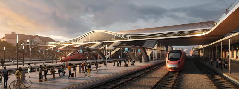 Rail Baltica stationprojekt i Estland. Bild: Rail Baltica