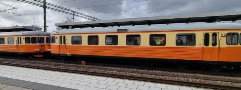 Rälsbuss tillbaka på Olofströmsbanan. Foto: Trafikverket