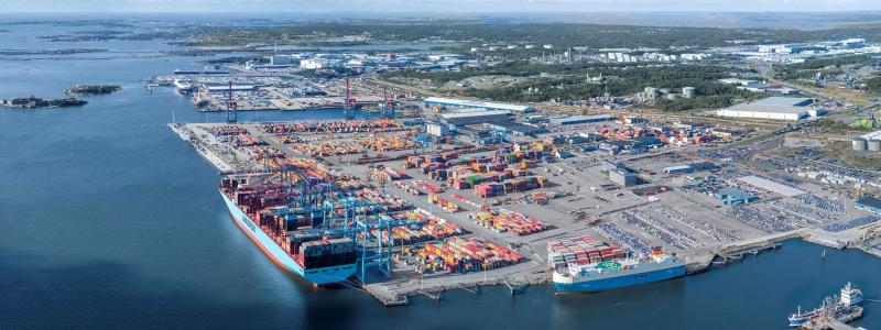 2025 blev ett nytt rekordår för Göteborgs Hamn med 934 000 hanterade containrar. Bild: Göteborgs Hamn.