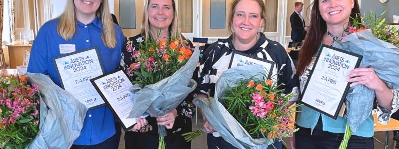Årets vinnare tar emot pris på eventet Årets innovation. Foto: SBUF