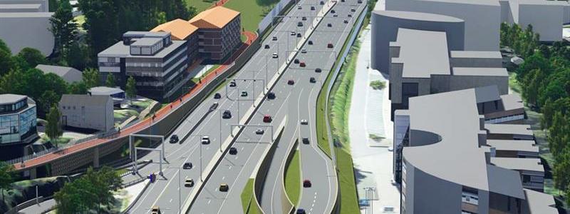 Skanska bygger motorväg i Oslo. Foto: Skanska