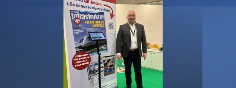 Conventus representant på Nordic rail, Anders Herrgård. Foto: Conventus Commuication AB