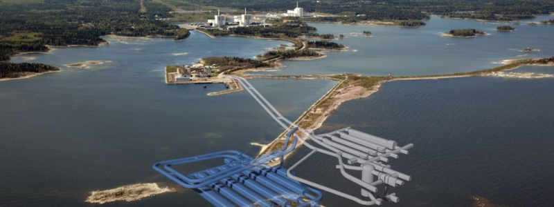 Illustration visar befintligt SFR i grå färg och utbyggnaden i blå färg. Foto: SKB