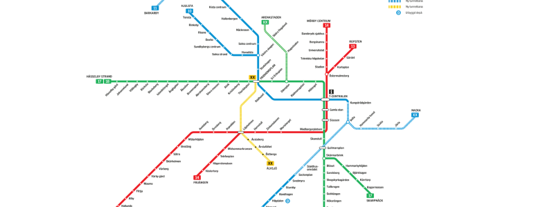 Tunnelbanenätet i Stockholm byggs ut med 18 stationer och tre mil nya spår. Bild: Region Stockholm