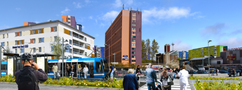 Spårväg Syd, visionsbild Fotograf/Källa: Pressbild, Huddinge kommun