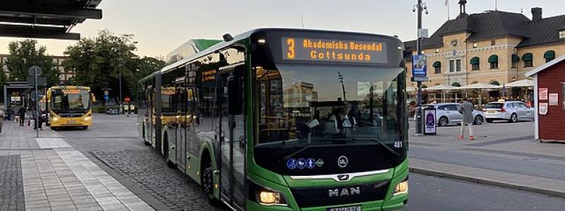 Hybrid stadsbuss i Uppsala. Foto: Wikimedia Commons