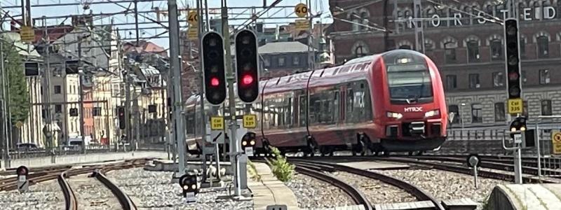MTRX tåg ankommer till Stockholm Central. Foto: Stina Wickenberg