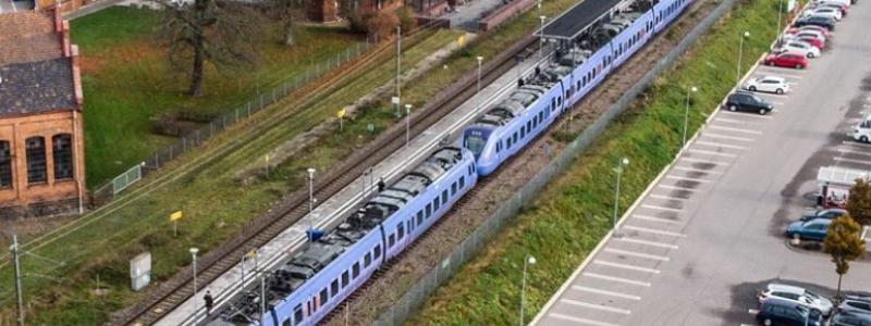 Trafikverket bygger en gångtunnel under spåren och två långa sidoplattformar. Foto: Trafikverket