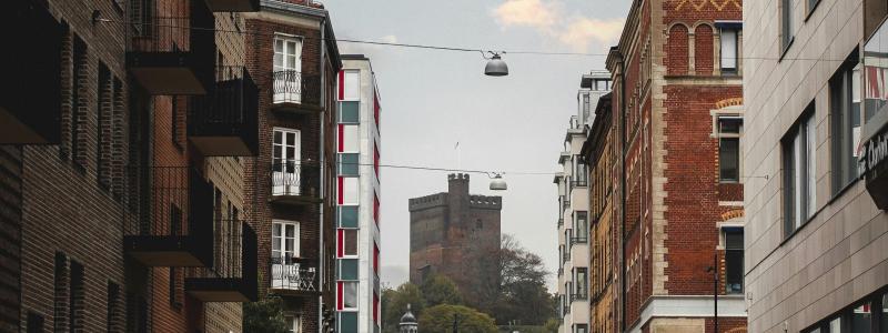 Bild med Helsingborgs landmärke Kärnan i fokus. Foto: Jacob Ekelund/Unsplash