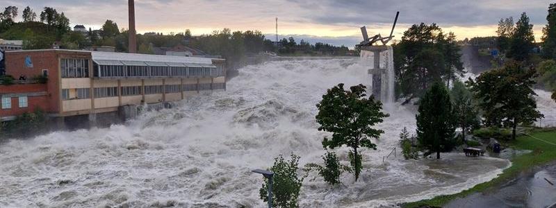 Stormen Hans i Norge. Foto:  NVE