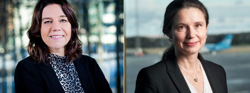 Susanne Norman och Karin Öhrström. Foto: Swedavia
