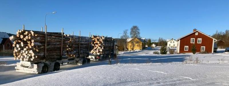 Timmerbil i Hällesjö i Jämtland Foto: Sweco