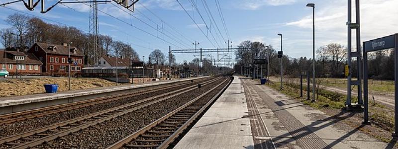 Tjörnarps station mot syd. Foto: Johannes Scherman/Wikimedia Commons