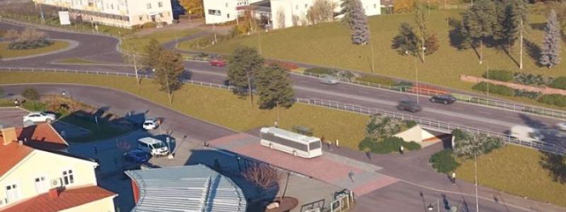Nu pågår byggnation av delsträcka 2 genom Mora. Foto: Trafikverket