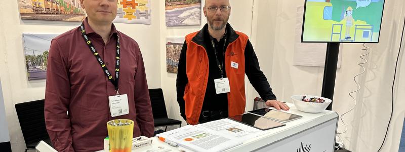 Digitalisering är ett viktigt verktyg för säkrare banarbete och punktligare tågtrafik, konstaterar Thomas Tydal och Michael Carlsson. Foto: Elmia